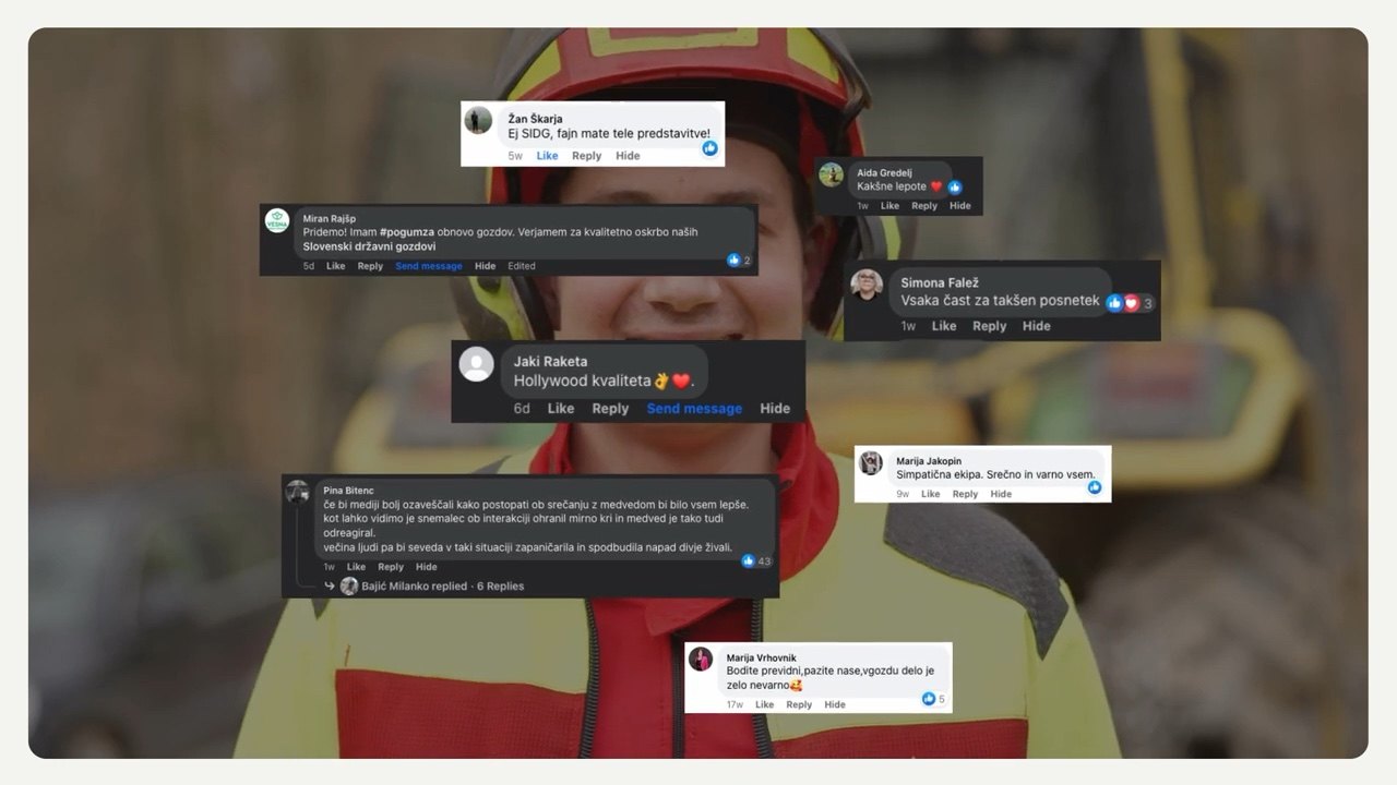 Pozitivni komentarji sledilcev na družbenih omrežjih