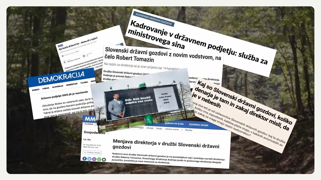 Izrezki medijskih člankov o Slovenskih državnih gozdovih